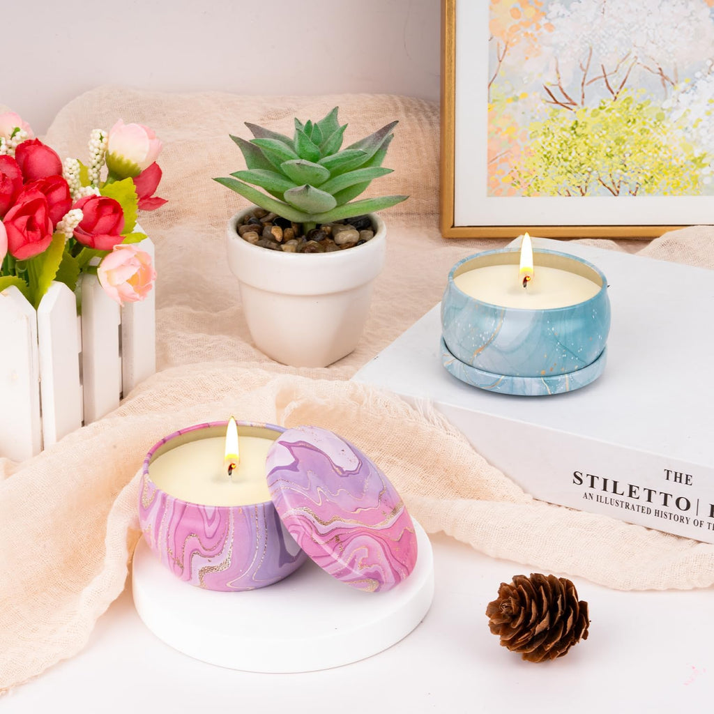 Candles Gift Set for Women, Aromatherapy Candles for Home Scented 4 Pack, 80 Hours Long Lasting, Womens Gifts for Christmas, Birthday, Valentines Day