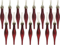 Droplet Baubles, Matte & Glitter, Rioja Red, Pack of 15
