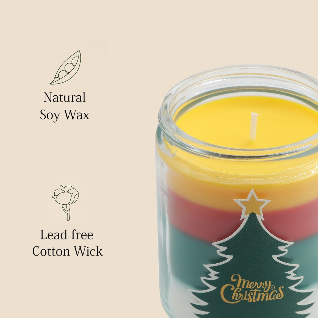 Christmas Candles - Christmas Gift for Women, Aromatherapy Candle for Home Scented, Natural Soy Wax Pine Scented Candles