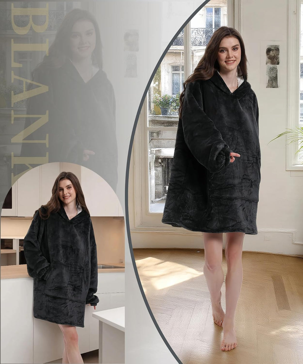 Oversized Flannel Blanket Hoodie – view 4