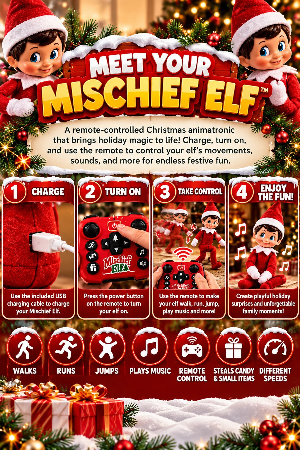 Mischief Elf – Remote-Controlled Christmas Elf – Seasonly